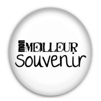 Badge MEILLEUR SOUVENIR 25mm - Scrapinerie