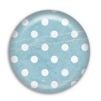 Badge POIS BLANC ET BLEU 25mm - Scrapinerie