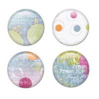 4 badges FRESH POP 25mm - Scrapinerie