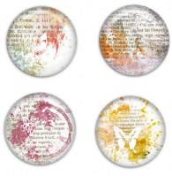 4 badges SHABBY 25mm - Scrapinerie