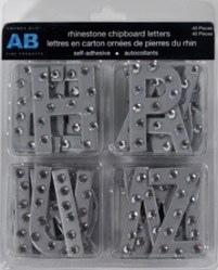 Chipboards alphabet STRASS SILVER - Amanda Blu