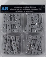 Chipboards alphabet STRASS SILVER - Amanda Blu