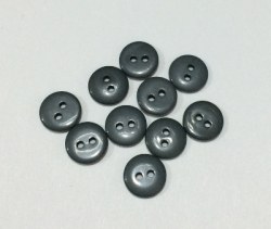Lot 10 mini boutons GRIS ARDOISE 1 cm - Kirecraft
