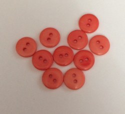 Lot 10 mini boutons ORANGE CAPUCINE 1 cm - Kirecraft