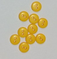 Lot 10 mini boutons JAUNE ORANGÉ 1 cm - Kirecraft