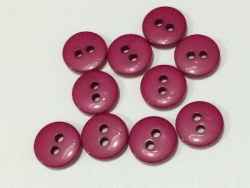 Lot 10 mini boutons FUSHIA 1 cm - Kirecraft