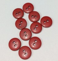 Lot 10 mini boutons ROUGE FONCÉ 1 cm - Kirecraft