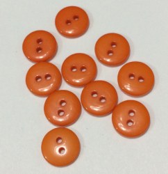 Lot 10 mini boutons ORANGE 1 cm - Kirecraft