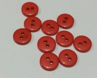 Lot 10 mini boutons ROUGE CLAIR 1 cm - Kirecraft