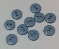 Lot 10 mini boutons BLEU GRIS 1 cm - Kirecraft