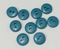 Lot 10 mini boutons TURQUOISE FONCÉ 1 cm - Kirecraft
