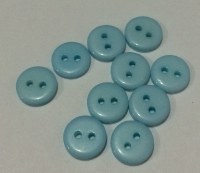 Lot 10 mini boutons BLEU GLACIER 1 cm - Kirecraft