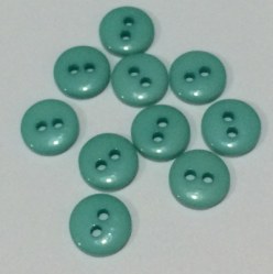 Lot 10 mini boutons TURQUOISE CLAIR 1 cm - Kirecraft