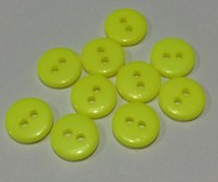Lot 10 mini boutons JAUNE CITRON 1 cm - Kirecraft
