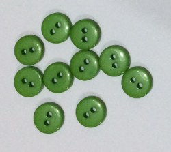 Lot 10 mini boutons VERT RÉSINE 1 cm - Kirecraft