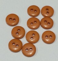 Lot 10 mini boutons MARRON ORANGÉ 1 cm - Kirecraft