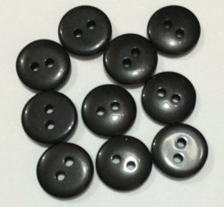 Lot 10 mini boutons NOIR 1 cm - Kirecraft
