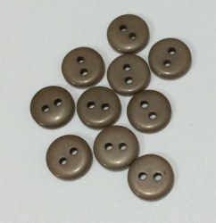 Lot 10 mini boutons MARRON GLACÉ 1 cm - Kirecraft