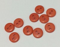 Lot 10 mini boutons ROUGE COQUELICOT 1 cm - Kirecraft