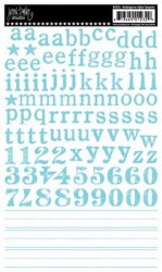 Rub-ons alphabet Kindergarten TURQUOISE - Jenni Bowlin