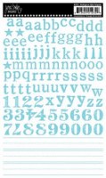 Rub-ons alphabet Kindergarten TURQUOISE - Jenni Bowlin