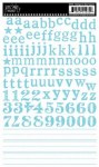 Rub-ons alphabet Kindergarten TURQUOISE - Jenni Bowlin