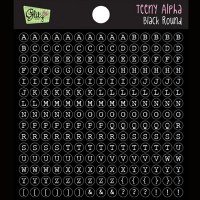 Stickers TEENY ALPHA BLACK ROUND - Glitz design