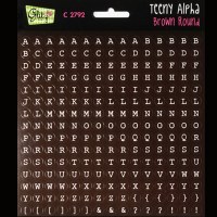 Stickers TEENY ALPHA BROWN ROUND - Glitz design
