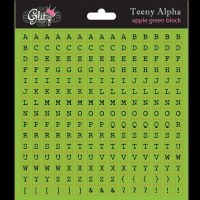 Stickers TEENY ALPHA APPLE GREEN BLOCK - Glitz design