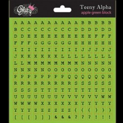 Stickers TEENY ALPHA APPLE GREEN BLOCK - Glitz design