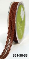 Ruban CROCHET BROWN - May arts