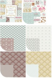 Bloc papiers 30x30 FROSTED BLUEGREEN - Tilda