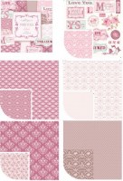 Bloc papiers 30x30 AUTUMN LILAC - Tilda