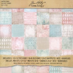 Bloc papier VINTAGE SHABBY - Tim Holtz