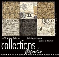 Kit papiers 15x15 cm VINTAGE - Collections elements