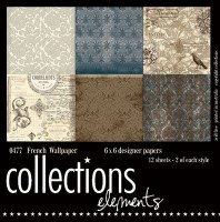 Kit papiers 15x15 cm FRENCH - Collections elements