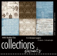 Kit papiers 15x15 cm SHABBY CHIC - Collections elements
