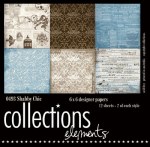 Kit papiers 15x15 cm SHABBY CHIC - Collections elements
