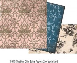 Kit 6 feuilles SHABBY CHIC EXTRAS - Collections elements