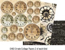 Kit 6 feuilles ORNATE COLLAGE - Collections elements