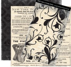 Kit 6 feuilles NOIR ET CREME - Collections elements