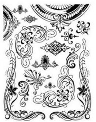 Rub-ons Vintage Motifs NOIR
